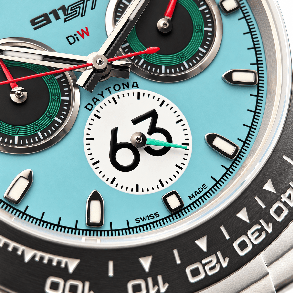 Daytona DiW Porsche Ice Blue Carbon Style 40mm - Watch Vault Au