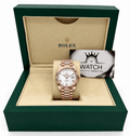 Day-Date Rose Gold Tone White Roman Dial 40mm - Watch Vault Au