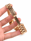 Day-Date Rose Gold Tone White Roman Dial 40mm - Watch Vault Au