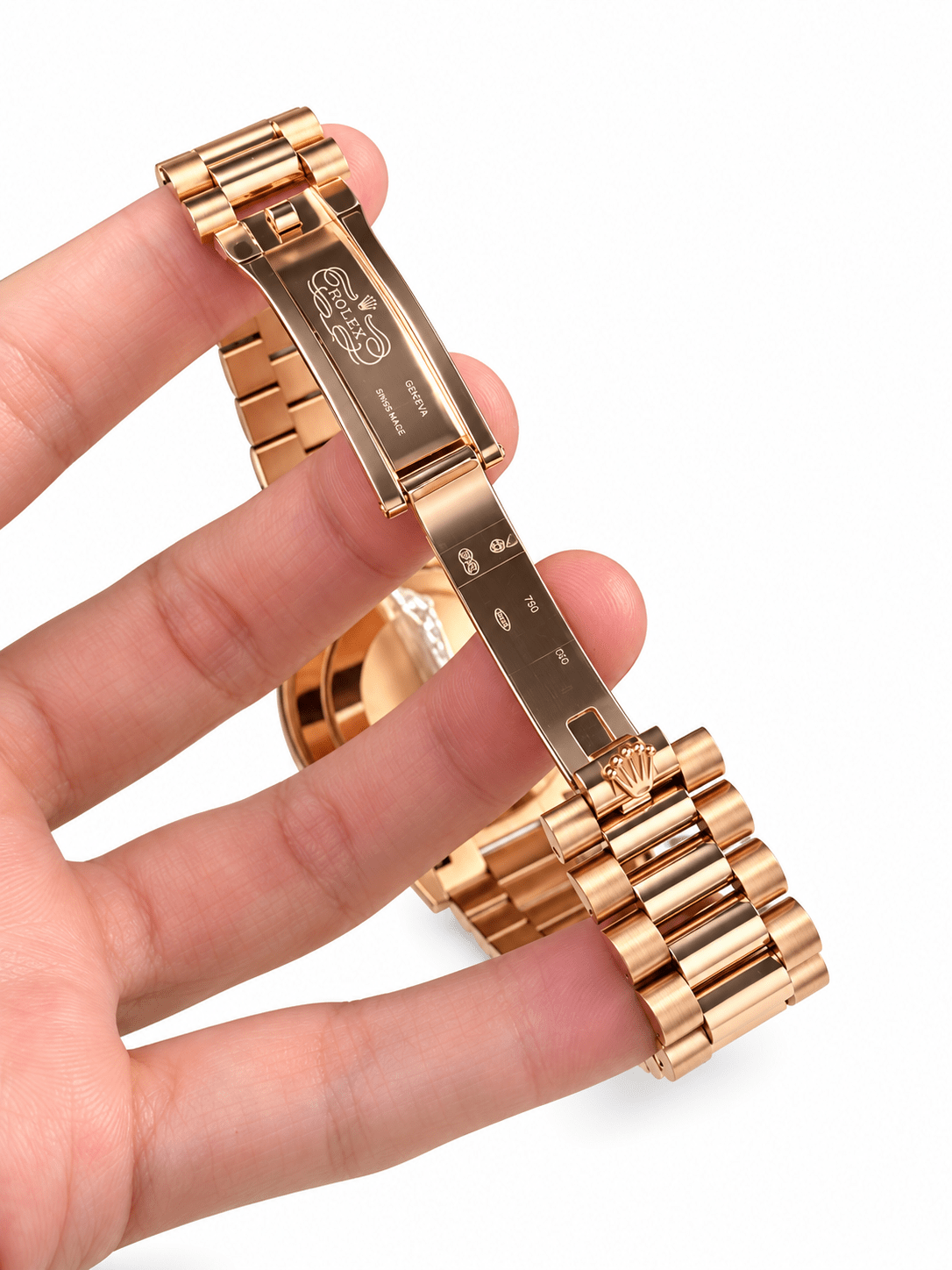 Day-Date Rose Gold Tone White Roman Dial 40mm - Watch Vault Au