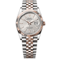 Datejust Two Tone Rose Gold Tone White Motif Dial 36mm - Watch Vault Au