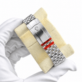 Datejust Silver Tone Green Baton Dial 36mm - Watch Vault Au