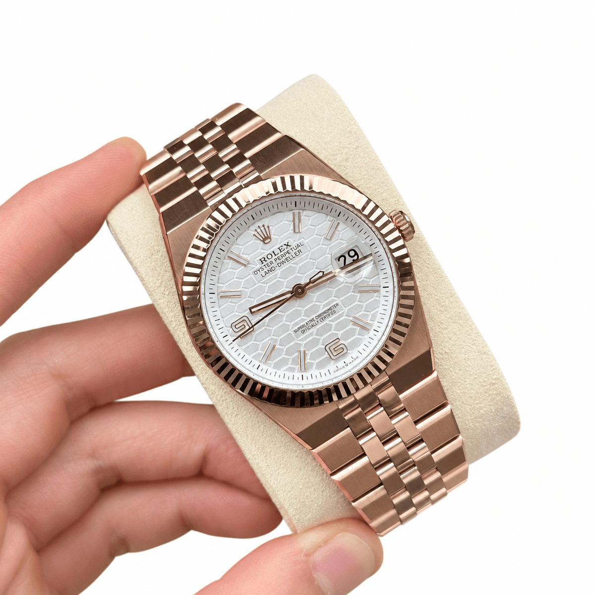 Land-Dweller Rose Gold Tone White Dial 40mm - Watch Vault Au