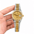 Datejust Two Tone Yellow Gold Tone Champagne Gem-set Bezel 36mm - Watch Vault Au