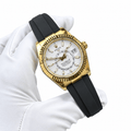 Sky-Dweller Yellow Gold Tone White Dial Rubber Strap 42mm - Watch Vault Au