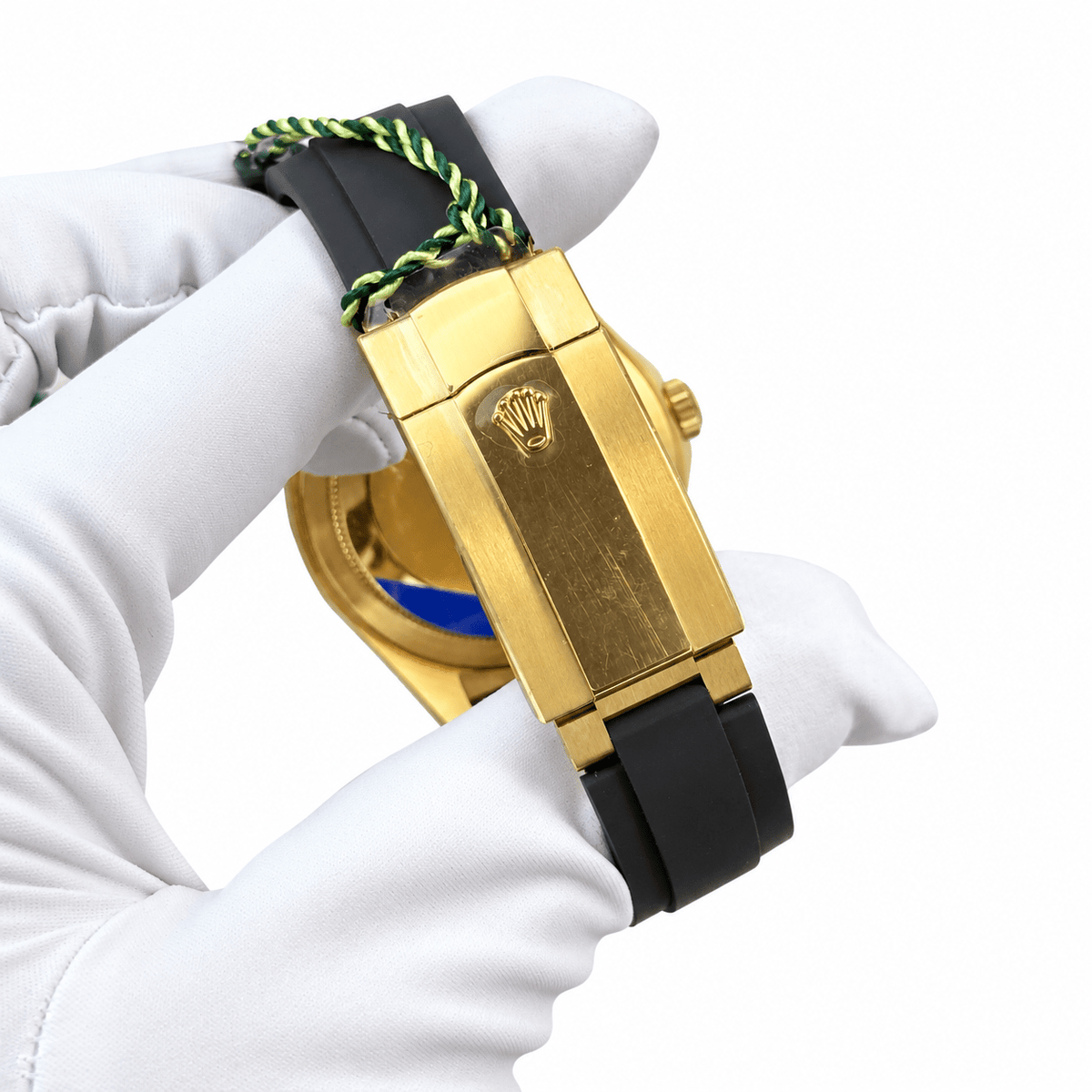 Sky-Dweller Yellow Gold Tone White Dial Rubber Strap 42mm - Watch Vault Au