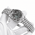 Day-Date Silver Tone Mother-of-Pearl Gem-set Dial 40mm - Watch Vault Au