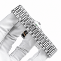 Day-Date Silver Tone Mother-of-Pearl Gem-set Dial 40mm - Watch Vault Au