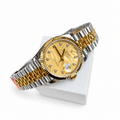 Datejust Two Tone Yellow Gold Tone Champagne Palm Gem-set Dial 36mm - Watch Vault Au