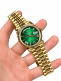 Day-Date Yellow Gold Tone Green Ombre Dial 36mm - Watch Vault Au