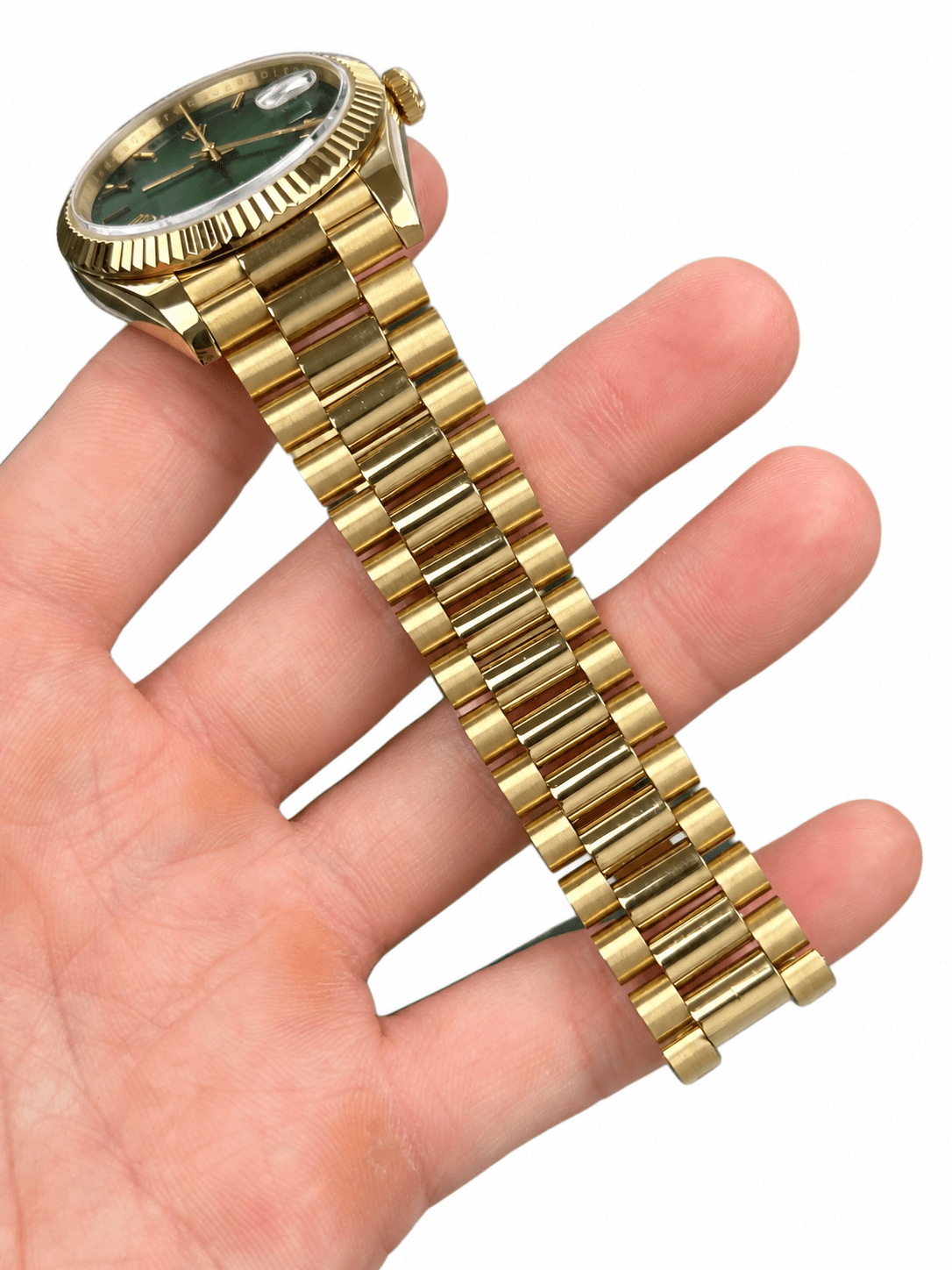 Day-Date Yellow Gold Tone Green Ombre Dial 36mm - Watch Vault Au