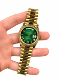 Day-Date Yellow Gold Tone Green Ombre Dial 36mm - Watch Vault Au