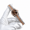 Datejust Two Tone Rose Gold Tone Chocolate Roman Dial 31mm - Watch Vault Au
