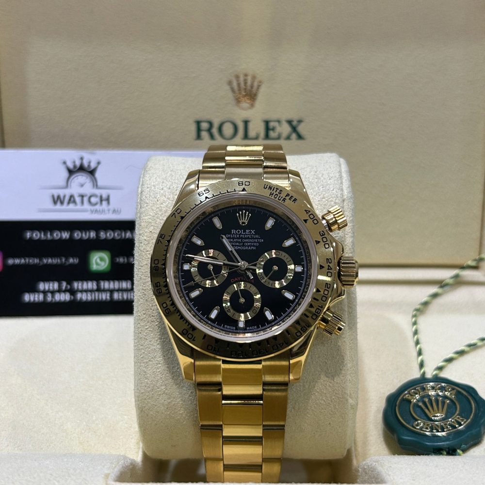 Rolex Daytona Yellow Gold Black Dial