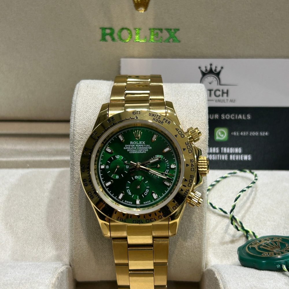 Rolex Daytona Yellow Gold Green Dial 40mm