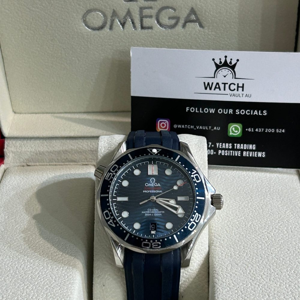 Omega Seamaster Rubber Band Blue Dial