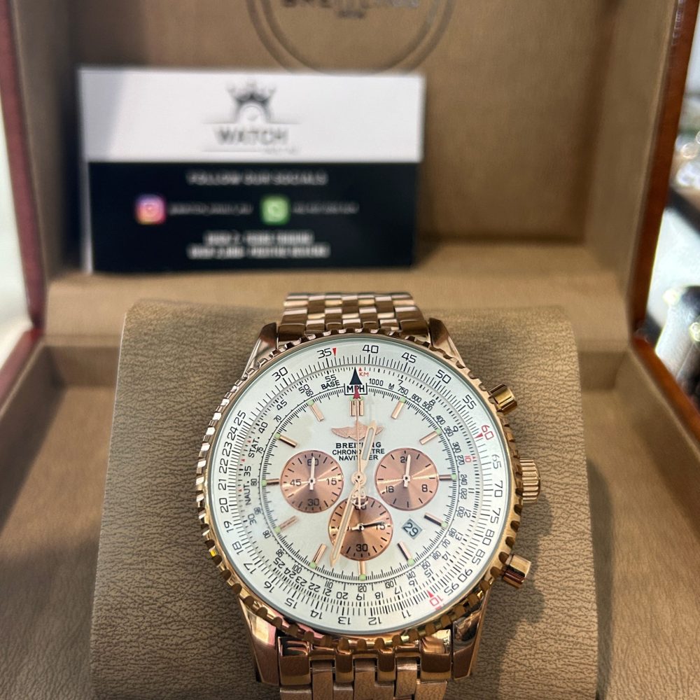 Breitling Navitimer Rose Gold White Dial