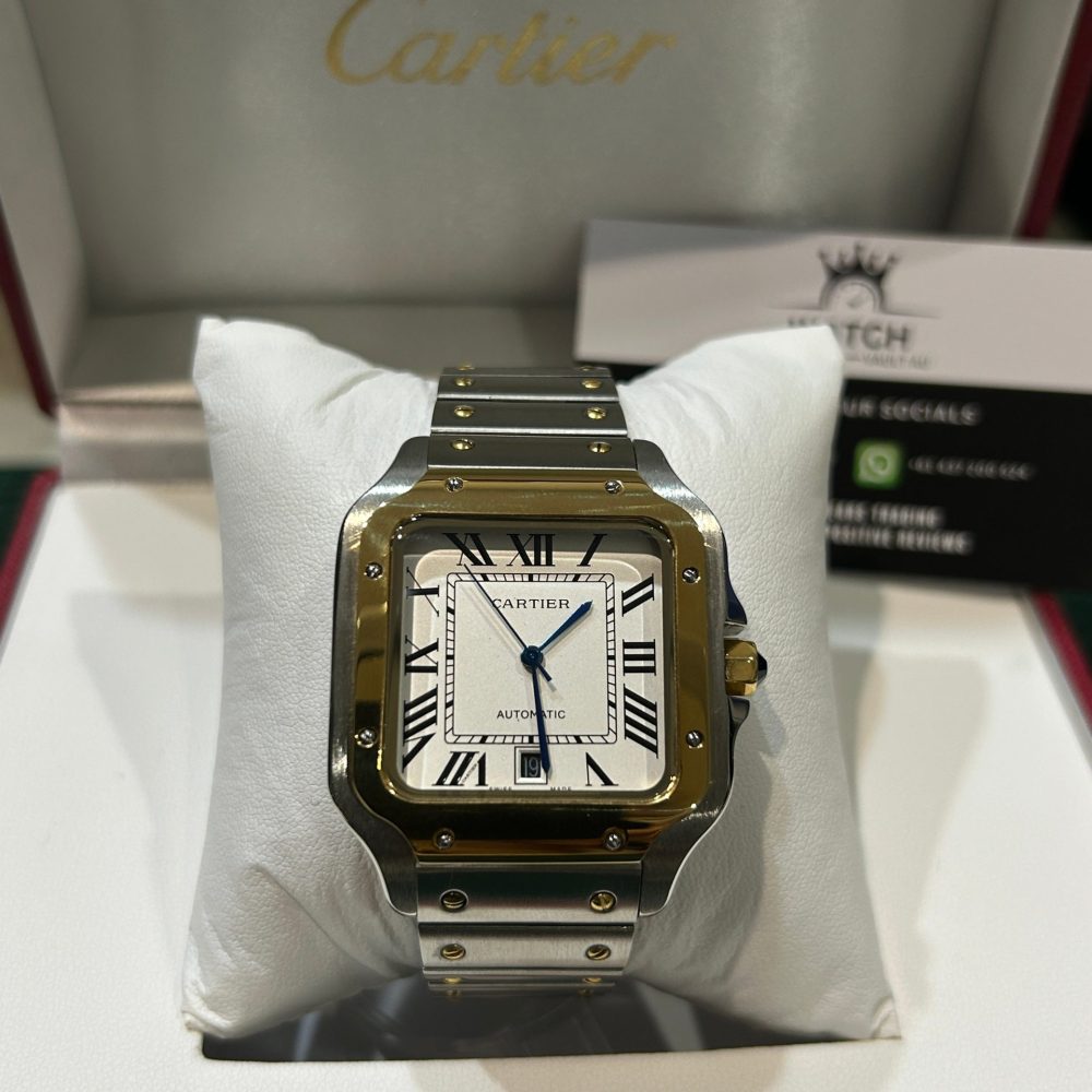 Cartier Santos Two Tone Yellow Gold