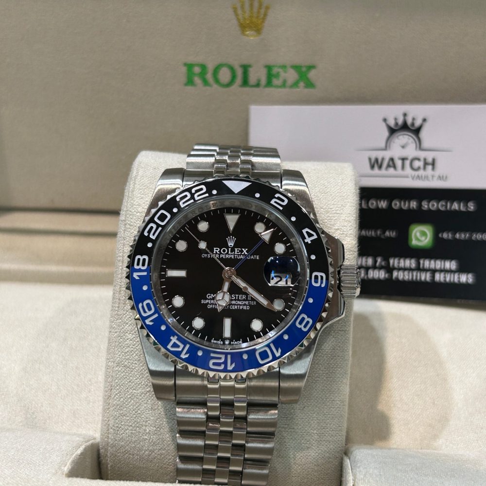 Black and Blue Dial with Stainless Steel Bracelet