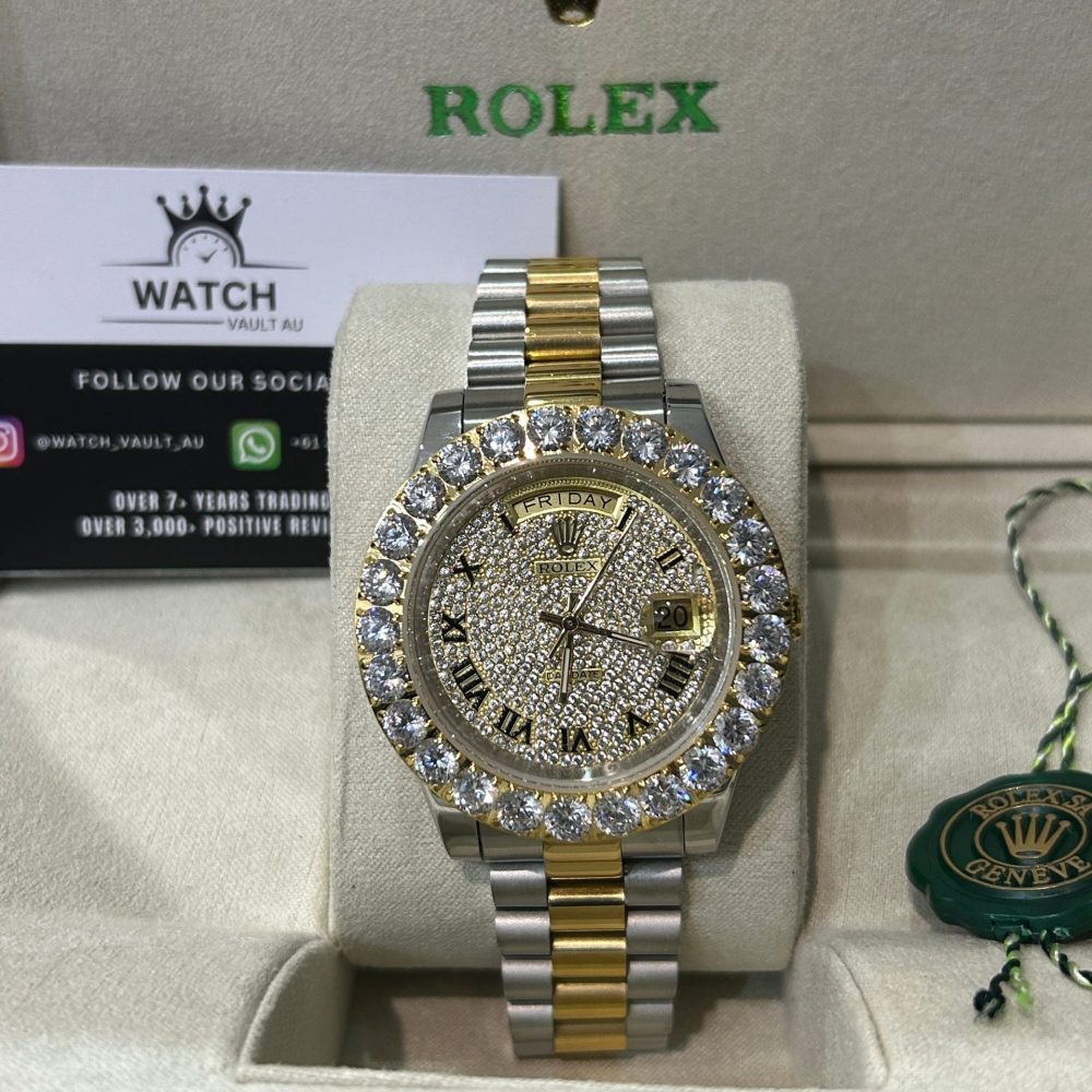 Rolex Day-Date 41 Two Tone Diamond Bezel