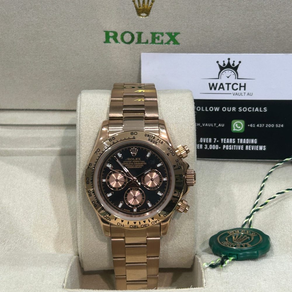 Rolex Daytona Rose Gold Black Dial