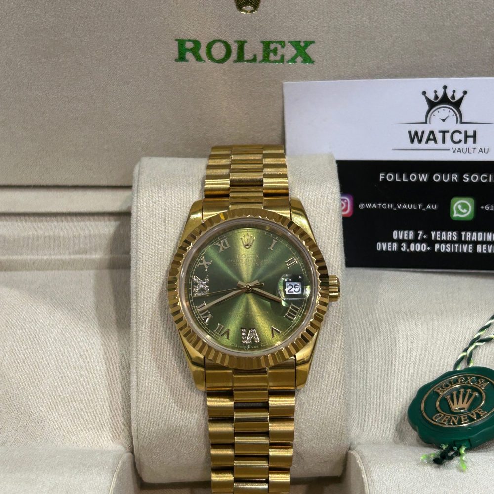 Rolex Datejust 31mm ladies Green Dial