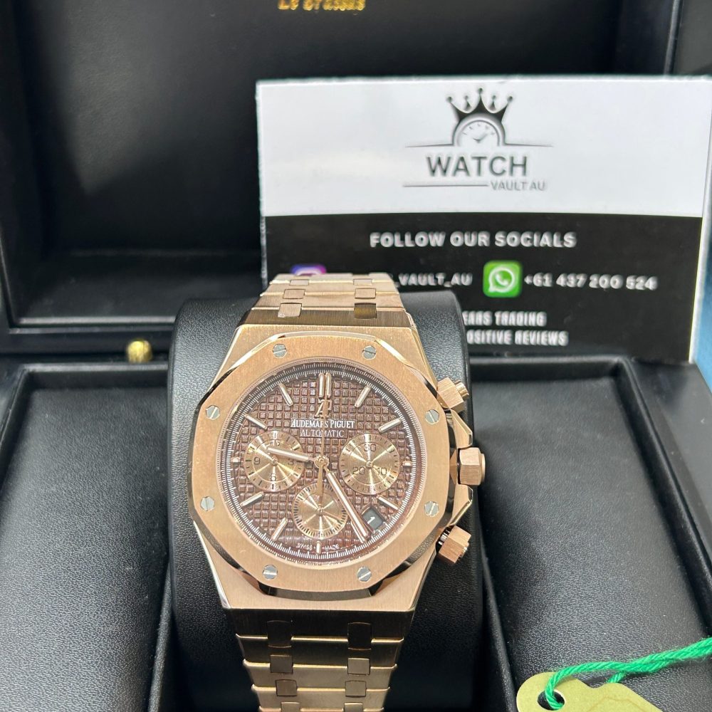 Audemars Piguet Royal Oak Chronograph Rose Gold with Brown Dial