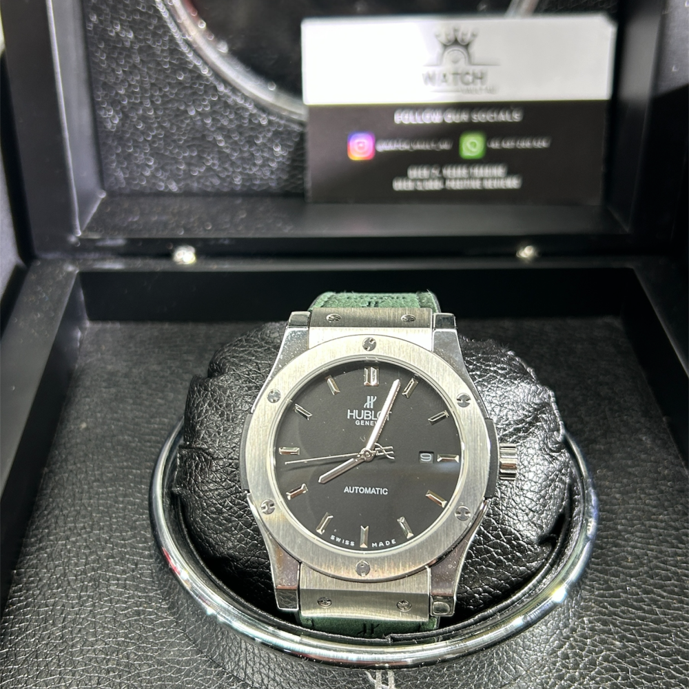 Hublot Classic Fusion Black Titanium Green Strap