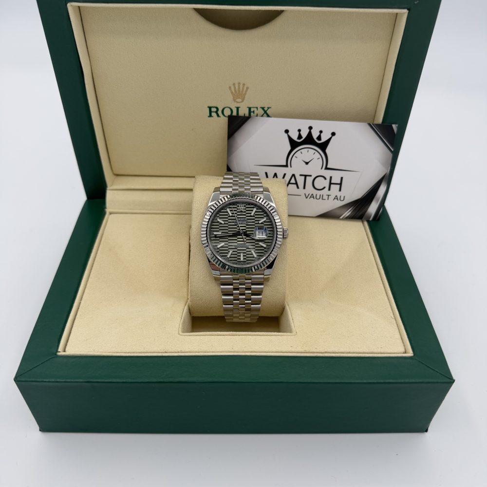 Rolex DateJust Silver Green Dial 41mm - Swiss 3235 Caliber Automatic
